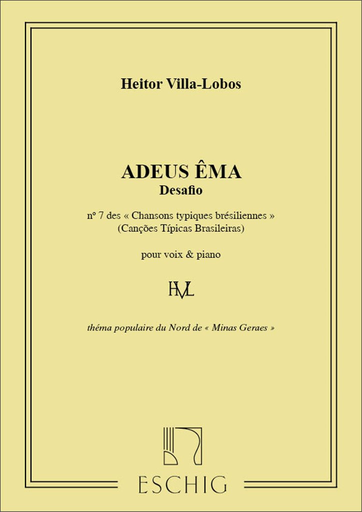 Chansons Typiques Bresilienne N 7 (Adeus Ma)